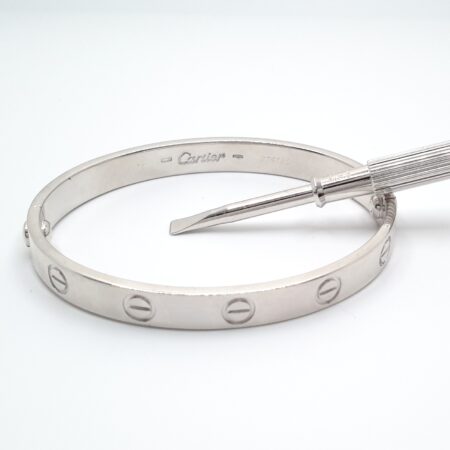 CARTIER LOVE 18KW BRACELET SIZE 16 - B3971