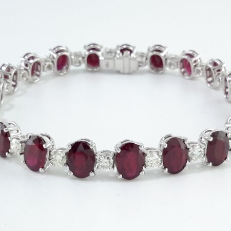 RUBY 18KW TENNIS BRACELET - B3988