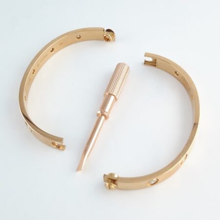 CARTIER LOVE 18KR 10DIA BRACELET SIZE 17 - B3994