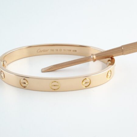 CARTIER LOVE 18KR BRACELET SIZE 16 - B4001