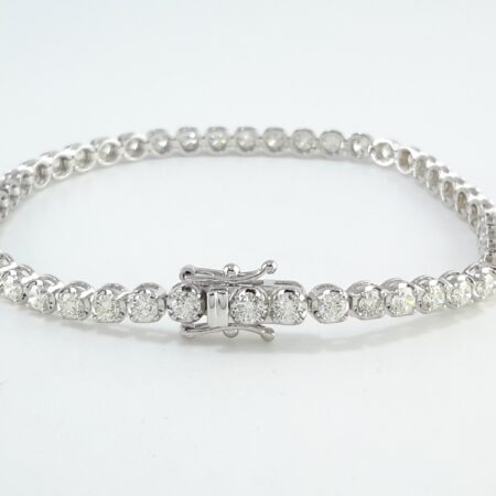 3.76CT DIA 14KW CROWN BRACELET - B4032