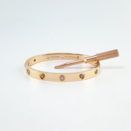 CARTIER LOVE 10MULTI-GEM 18KR BRACELET - B4042