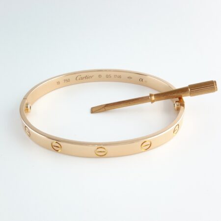 CARTIER LOVE 18KR BRACELET SIZE 19 - B4043
