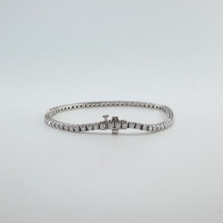 3.21CT DIA 14KW TENNIS BRACELET - B4047