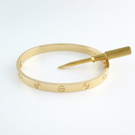 CARTIER LOVE 18KY BRACELET SIZE 18 - B4055