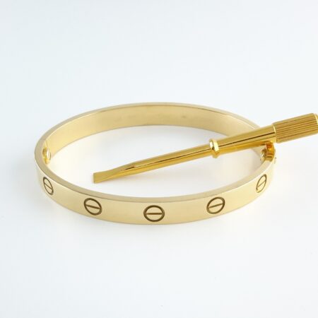 CARTIER LOVE 18KY BRACELET SIZE 16 - B4063