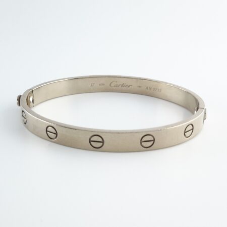 CARTIER LOVE 18KW BRACELET SIZE 17 - B4064