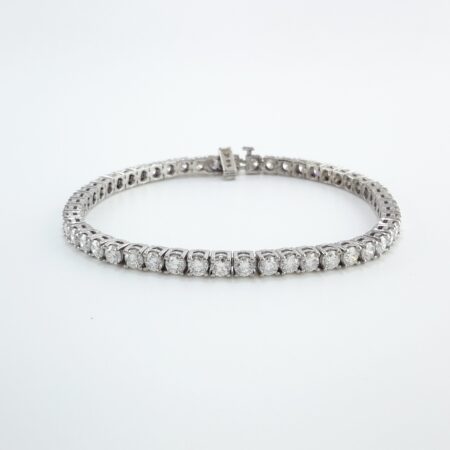 6.77CT DIA 14KW TENNIS BRACELET - B4086
