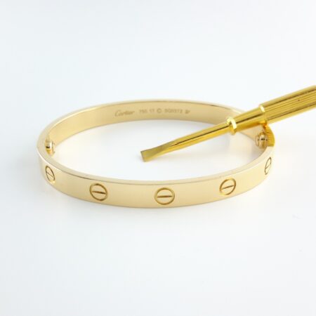 CARTIER LOVE 18KY BRACELET SIZE 17 - B4087