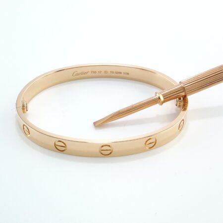CARTIER LOVE 18KR BRACELET SIZE 17 - B4091