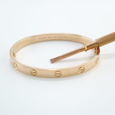 CARTIER LOVE 18KR BRACELET SIZE 17 - B4092