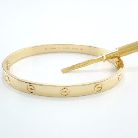 CARTIER LOVE 18KY BRACELET SIZE 19 - B4094