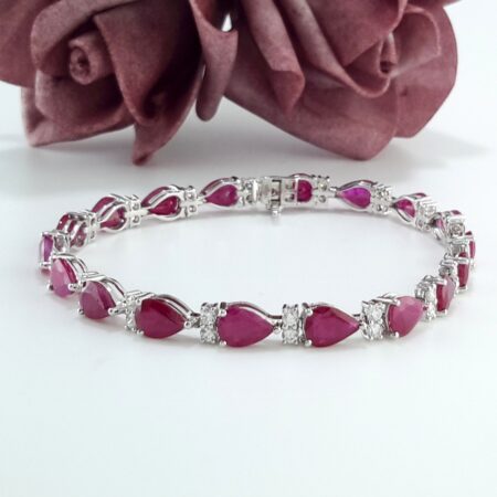 14KW SAPPHIRE & DIA BRACELET - B4101