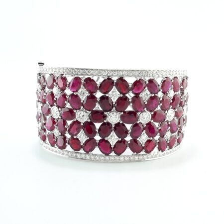 14KW RUBY & DIA BANGLE - B4105