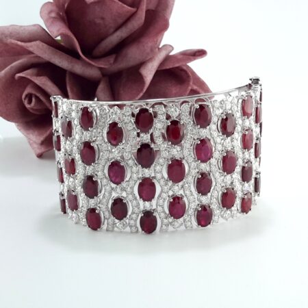 14KW RUBY & DIA BANGLE - B4106