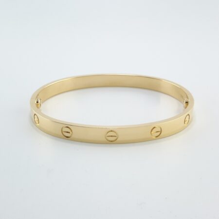 CARTIER LOVE 18KY BRACELET SIZE 18 - B4123