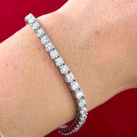 7.43CT DIA 14KW TENNIS BRACELET - B4131