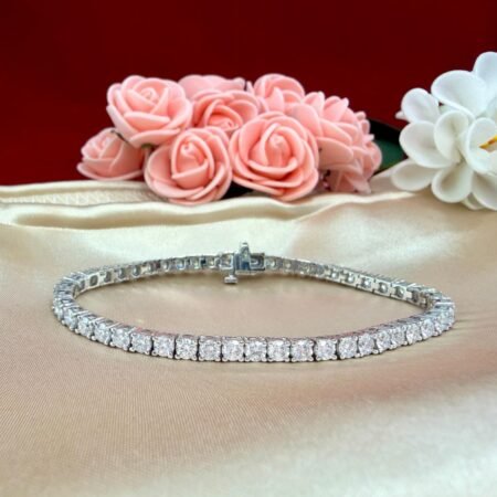 7.10CT DIA 14KW TENNIS BRACELET - B4132