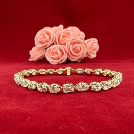 14KY 10.43CT DIAMOND BRACELET - B4149