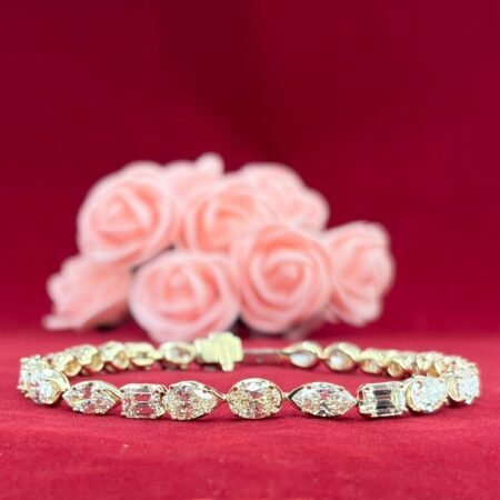 14KY 12.51CT DIAMOND BRACELET - B4150
