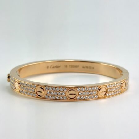 CARTIER LOVE DIAMOND PAVE 18KR BRACELET - B4171