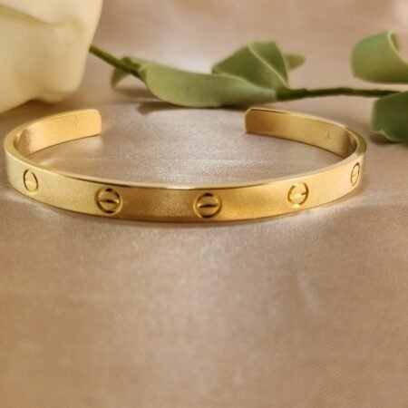 CARTIER 18KY LOVE CUFF BRACELET SIZE 20 - B4179