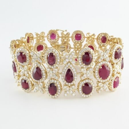 RUBY & DIA 14KY BRACELET - B4206
