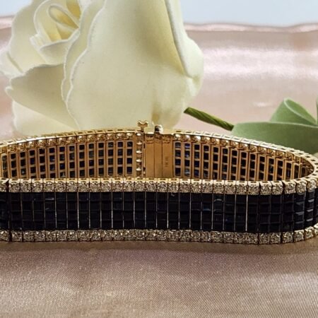 SAPPHIRE & DIA 14KW BRACELET - B4226