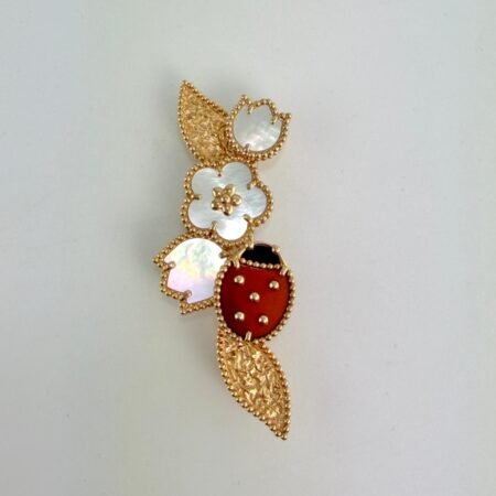 VAN CLEEF & ARPELS CARNELIAN 18KR BROOCH - BR719