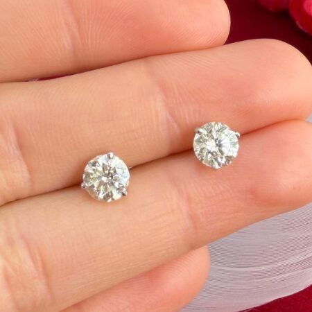 2.03CT DIA 18KW STUD EARRINGS - CE1153