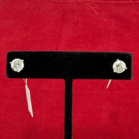 18K WG MARTINI DIA EARRINGS - CE1274