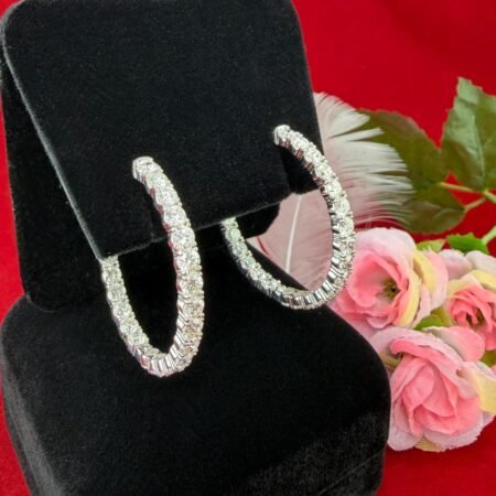 9.17 CT DIA 14KW HOOP EARRINGS - CE1277