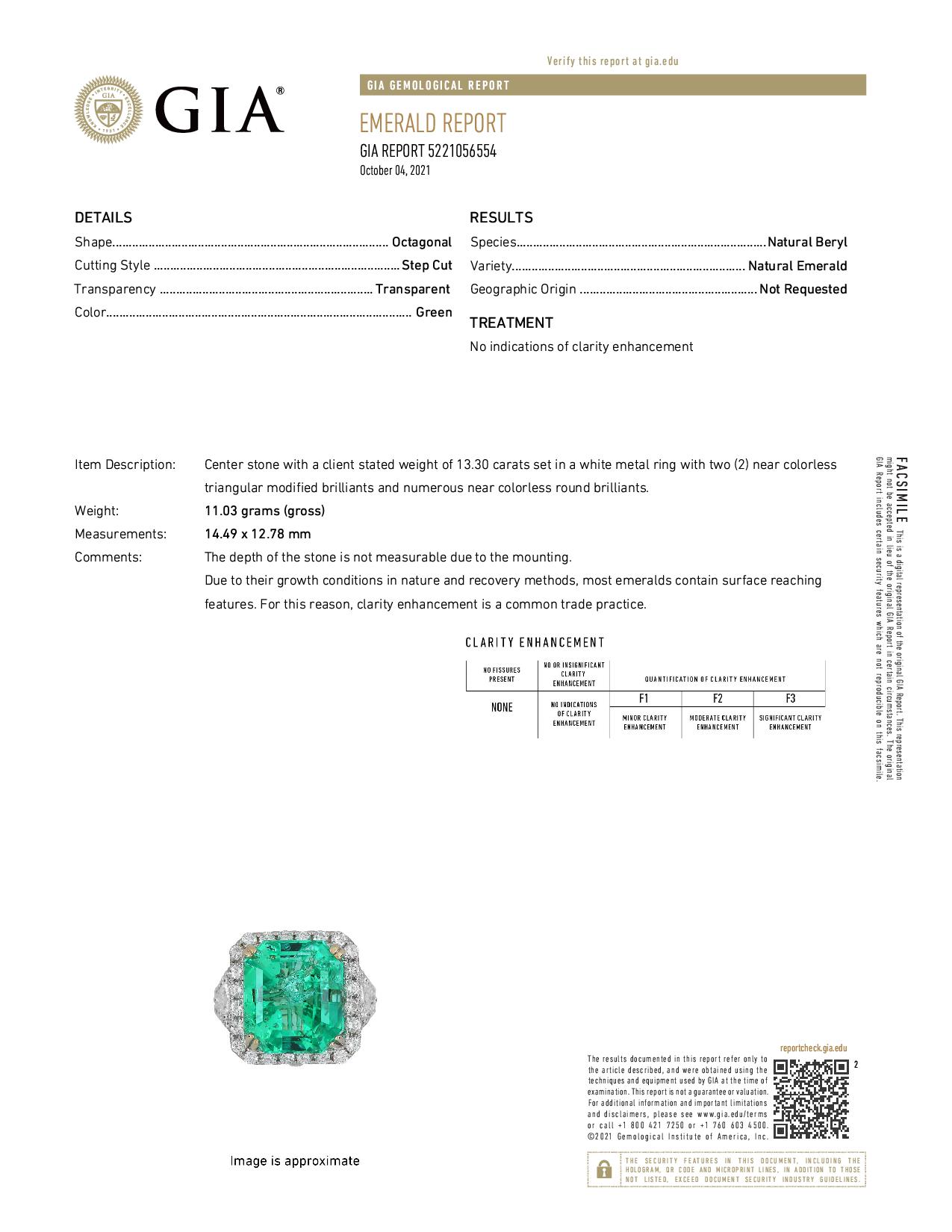 13.3ct Ec Emld Gia – Ce471 – Johnny B & Co