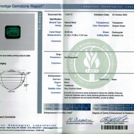 39.65ct RA EMLD AGL - CE526