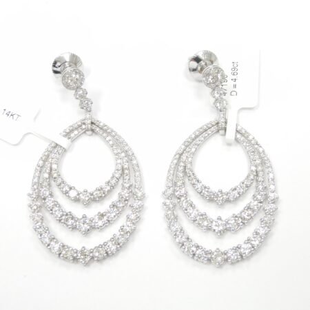 4.69CT DIA 14KW EARRINGS - CE985