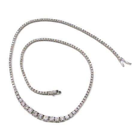 7.46CT 14KW GRADUATEDTENNIS NECKLACE - CN881