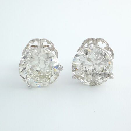 6.42CT DIA 14KW STUD EARRINGS - E3832