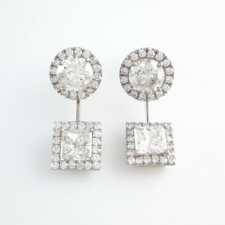 DIA 18KW DROP EARRINGS - E4037
