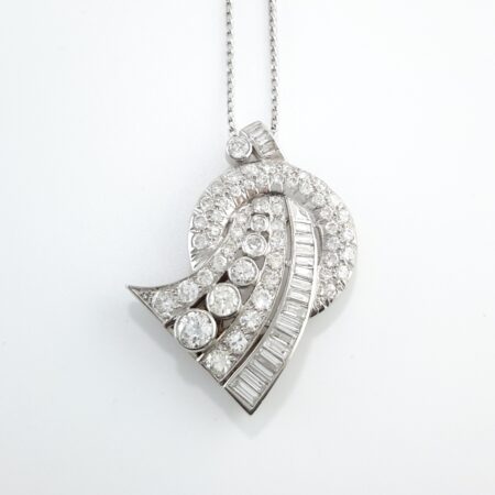 PLAT/WG DIA PENDANT-CHAIN - N6296