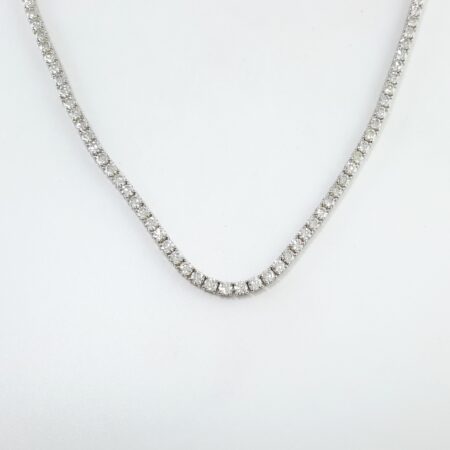 12.91CT DIA 18KW TENNIS NECKLACE - N6805