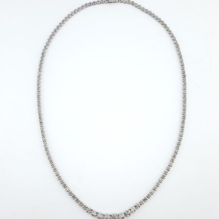 3CT DIA 18KW TENNIS NECKLACE - N6818