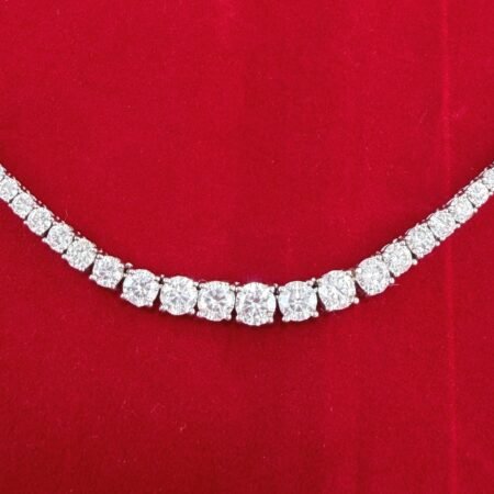 9.21CT DIA 18KW GRADUATED NECKLACE - N6826
