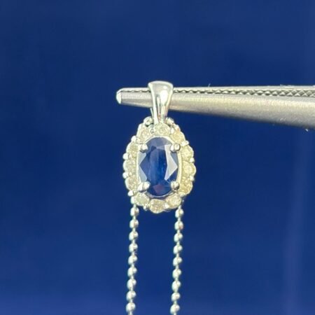 PLATINUM SAPPHIRE DIA PENDANT - N6837