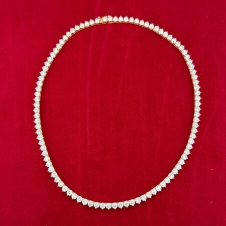 18KY 22.66CT DIAMOND TENNIS NECKLACE - N6843