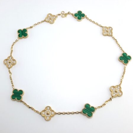 VANCLEEF&ARPELS DIA/MALACHITE NECKLACE - N6847