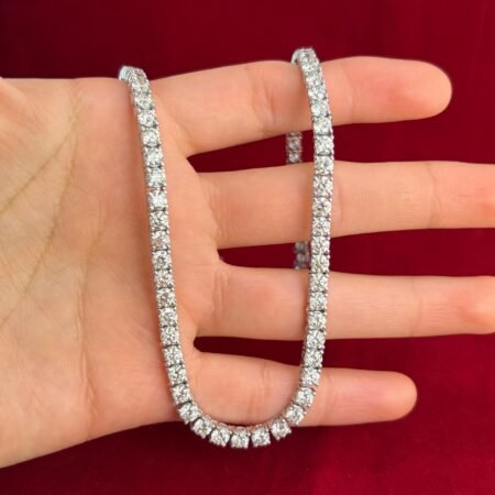 25.58CT DIA 14KW TENNIS NECKLACE - N6852