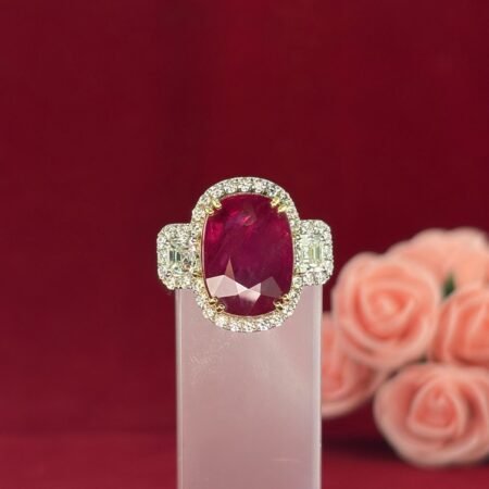18K WG DIA RUBY GIA RING - OPG1767
