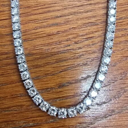 21.86CT DIA 14KW TENNIS NECKLACE - OPG1778
