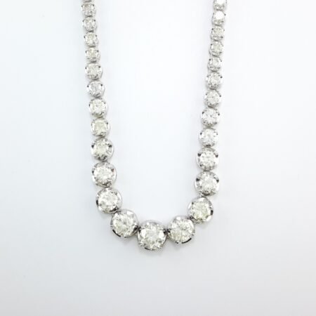 15.67CT DIA 14KW CROWN NECKLACE - OPG1782