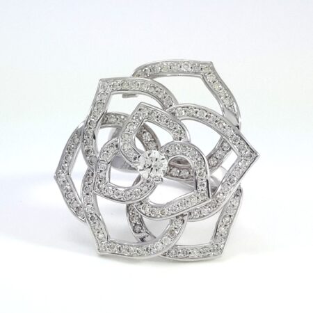 PIAGET-STYLE FLOWER DIA RING - R10301